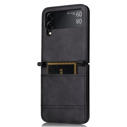 For Samsung Galaxy Z Flip3 5G Retro Crazy Horse Texture Leather Case with Card Slots(Black) - Samsung Accessories by buy2fix | Online Shopping UK | buy2fix