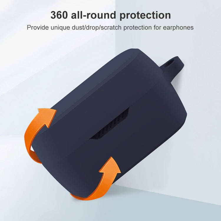 Wireless Earphone Silicone Protective Case with Hook for JBL T280TWS X(Black) - JBL Earphone Case by buy2fix | Online Shopping UK | buy2fix