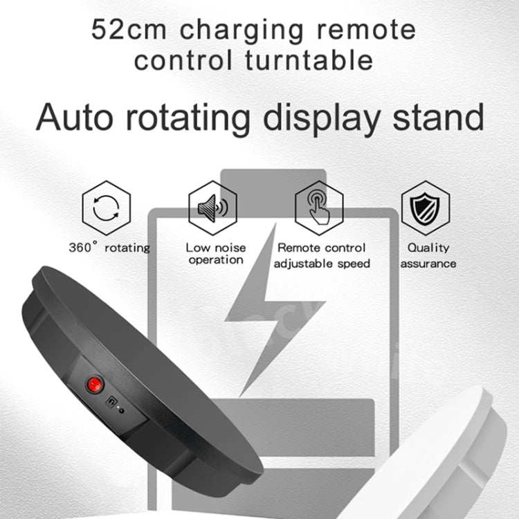 52cm Remote Control Electric Rotating Turntable Display Stand Video Shooting Props Turntable, Charging Power, Power Plug:EU Plug(White) - Camera Accessories by buy2fix | Online Shopping UK | buy2fix