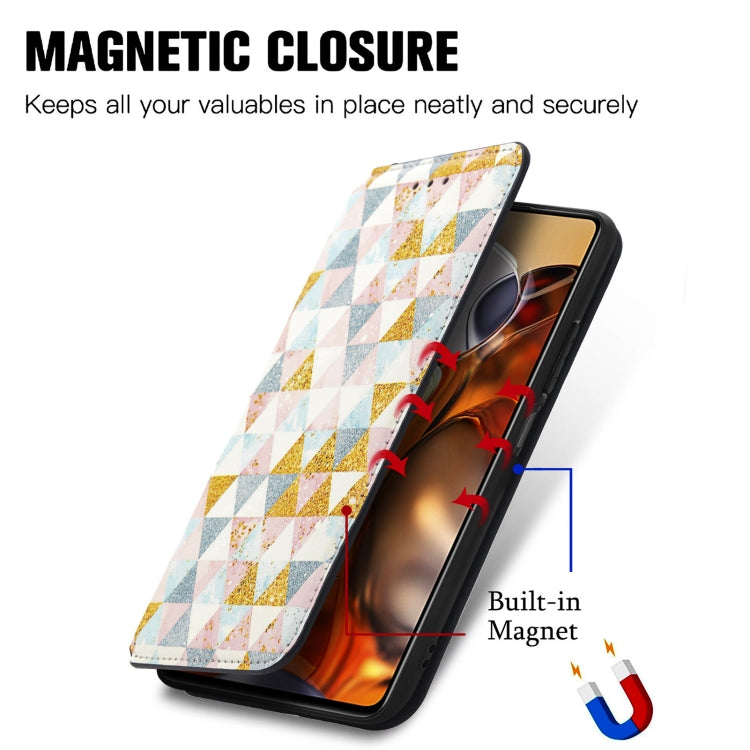 For Xiaomi 11T / 11T Pro CaseNeo Colorful Magnetic Leather Case with Holder & Card Slot & Wallet(Rhombus) - Xiaomi Accessories by buy2fix | Online Shopping UK | buy2fix