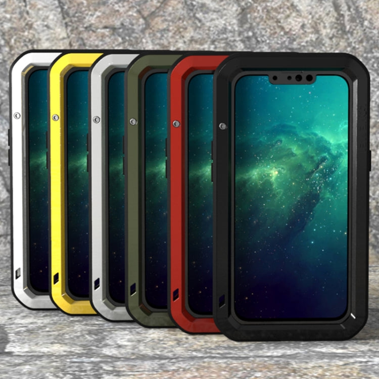 For iPhone 13 Pro LOVE MEI Metal Shockproof Waterproof Dustproof Protective Phone Case (Red) - Apple Accessories by LOVE MEI | Online Shopping UK | buy2fix