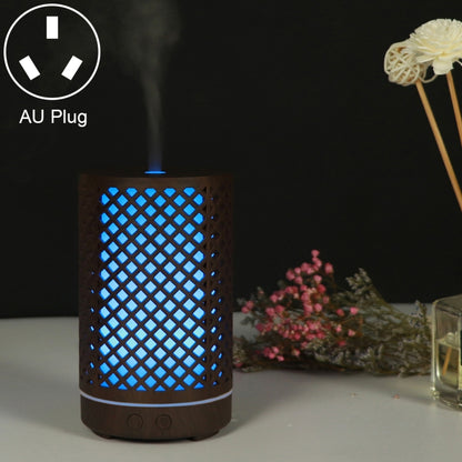 200ml Hollow-out Forest Pattern Wooden Essential Oil Aromatherapy Machine Ultrasonic Humidifier Automatic Alcohol Sprayer, Plug Specification:AU Plug(Dark Brown-1) - Home & Garden by buy2fix | Online Shopping UK | buy2fix