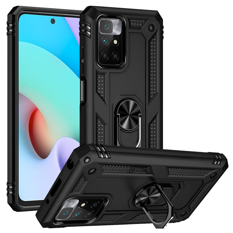 For Xiaomi Redmi 10 Shockproof TPU + PC Phone Case with 360 Degree Rotating Holder(Black) - Xiaomi Cases by buy2fix | Online Shopping UK | buy2fix