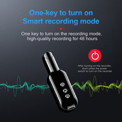 D3 AI Smart High-definition Noise Reduction Voice Recorder, Capacity:16GB(Black) - Security by buy2fix | Online Shopping UK | buy2fix