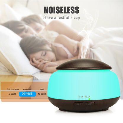 Wood Grain Humidifier Air Purifier Ultrasonic Atomization Household Aromatherapy Machine with Colorful LED Light Automatic Alcohol Sprayer, Plug Specification:EU Plug(Light Brown) - Home & Garden by buy2fix | Online Shopping UK | buy2fix