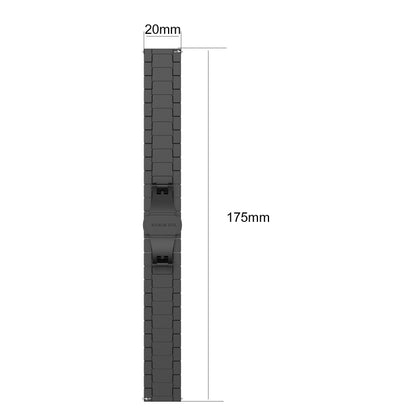 For Huawei Watch GT 3 46mm/GT Runner 22mm One-bead Steel Watch Band(Black) - Watch Bands by buy2fix | Online Shopping UK | buy2fix