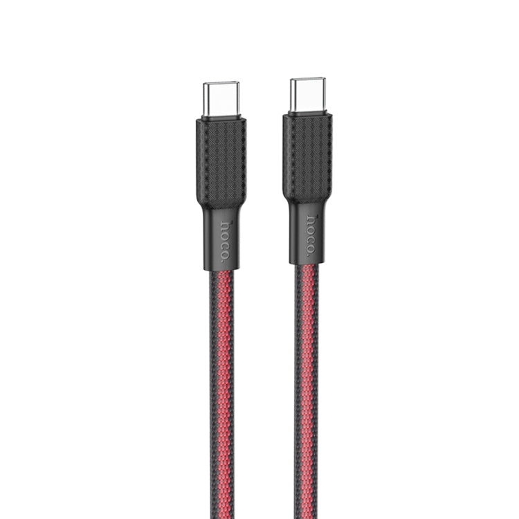 hoco X69 60W Type-C / USB-C to Type-C / USB-C Jaeger Charging Data Cable, Length: 1m(Black Red) - USB-C & Type-C Cable by hoco | Online Shopping UK | buy2fix