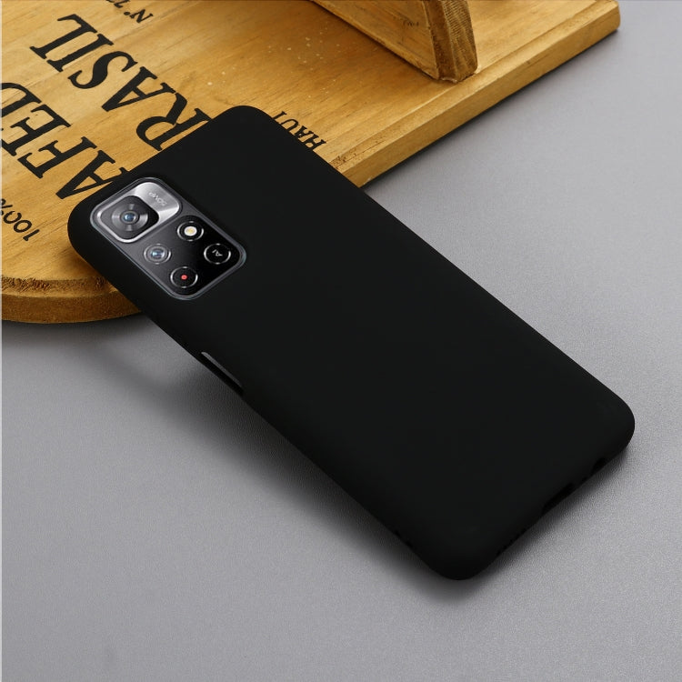 For Xiaomi Redmi Note 11 5G China / Note 11T 5G / Poco M4 Pro 5G Liquid Silicone Phone Case(Black) - Xiaomi Cases by buy2fix | Online Shopping UK | buy2fix