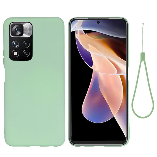 For Xiaomi Redmi Note 11 Pro China / Note 11 Pro+ Liquid Silicone Phone Case(Green) - Xiaomi Accessories by buy2fix | Online Shopping UK | buy2fix