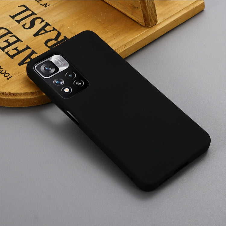 For Xiaomi Redmi Note 11 Pro China / Note 11 Pro+ Liquid Silicone Phone Case(Black) - Xiaomi Cases by buy2fix | Online Shopping UK | buy2fix