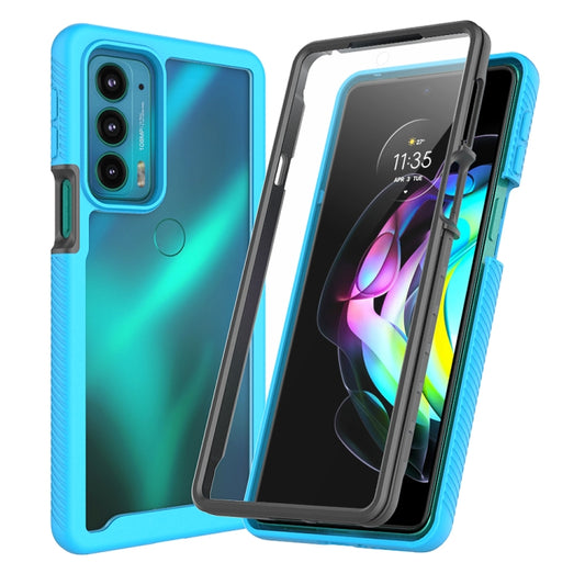 For Motorola Edge 20 Starry Sky PC + TPU Phone Case with PET Film(Sky Blue) - Motorola Cases by buy2fix | Online Shopping UK | buy2fix