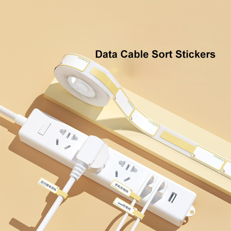 25 x 78mm  90 Sheets Thermal Label Data Cable Sort Stickers For NiiMbot D101 / D11(Yellow) - Consumer Electronics by buy2fix | Online Shopping UK | buy2fix