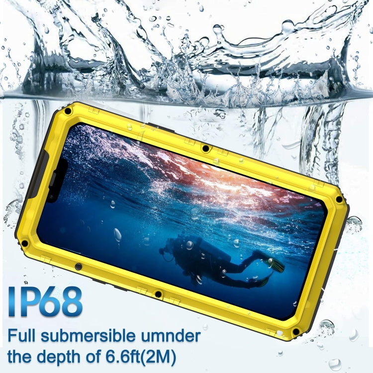 For iPhone 13 Pro Max Shockproof Waterproof Dustproof Metal + Silicone Phone Case with Screen Protector (Yellow) - iPhone 13 Pro Max Cases by buy2fix | Online Shopping UK | buy2fix