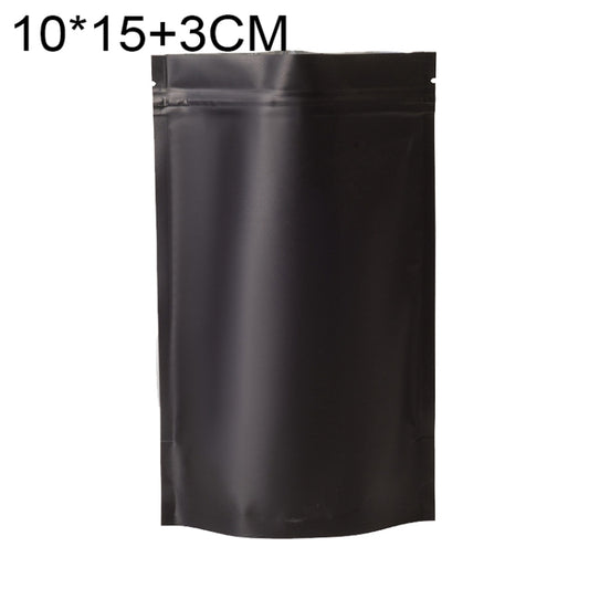 100 PCS/Set Matte Aluminum Foil Snack Stand-up Pouch, Size:10x15+3cm(Black) - Preservation Supplies by buy2fix | Online Shopping UK | buy2fix