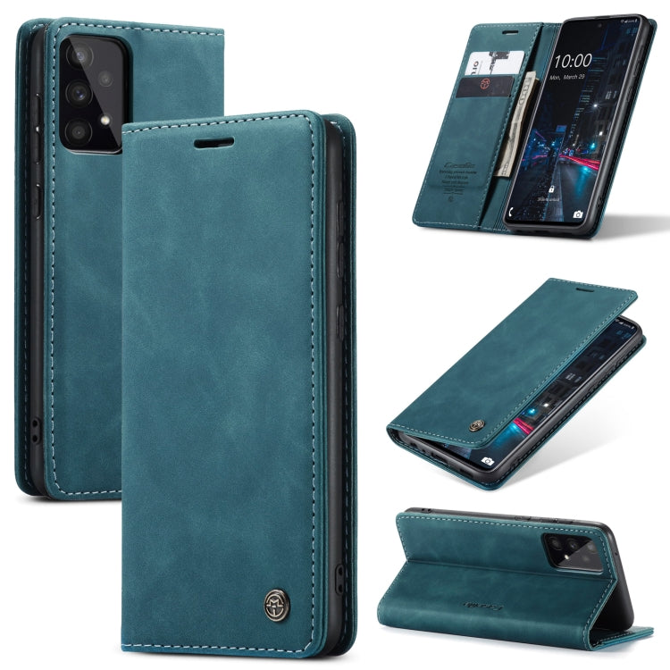 For Samsung Galaxy A33 5G CaseMe 013 Multifunctional Horizontal Flip Leather Phone Case(Blue) - Galaxy Phone Cases by CaseMe | Online Shopping UK | buy2fix