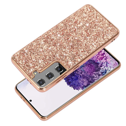 For Samsung Galaxy S22+ 5G Glitter Powder Shockproof TPU Protective Phone Case(Silver) - Samsung Accessories by buy2fix | Online Shopping UK | buy2fix