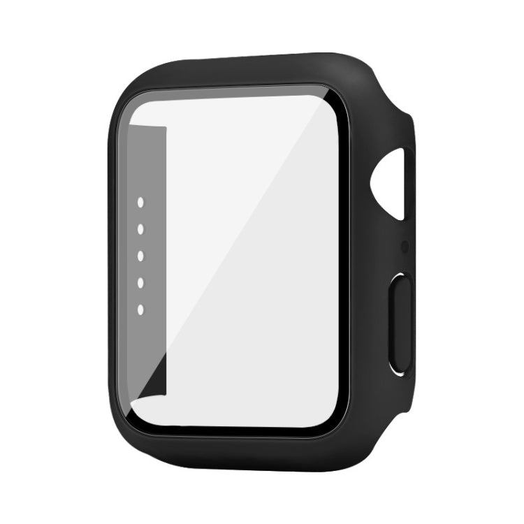 imak PC Case with Tempered Glass Film For Apple Watch Series 8 / 7 41mm(Black) - Watch Cases by imak | Online Shopping UK | buy2fix