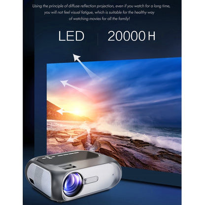 T7i 720P 200 ANSI Home Theater LED HD Digital Projector, Basic Version, UK Plug(Silver Grey) - Consumer Electronics by buy2fix | Online Shopping UK | buy2fix