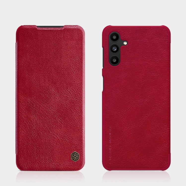 For Samsung Galaxy A13 5G NILLKIN QIN Series Crazy Horse Texture Leather Phone Case(Red) - Galaxy Phone Cases by NILLKIN | Online Shopping UK | buy2fix