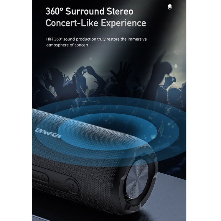 awei Y669 Outdoor Waterproof TWS Wireless Bluetooth Speaker(Black) - Desktop Speaker by awei | Online Shopping UK | buy2fix