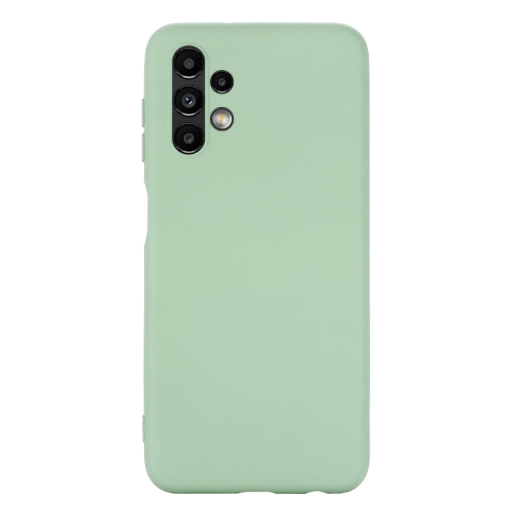 For Samsung Galaxy A13 4G Pure Color Liquid Silicone Phone Case(Green) - Samsung Accessories by buy2fix | Online Shopping UK | buy2fix