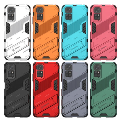 For Xiaomi Redmi Note 11 / Note 11S Global Punk Armor 2 in 1 PC + TPU Shockproof Phone Case with Invisible Holder(Red) - Xiaomi Cases by buy2fix | Online Shopping UK | buy2fix