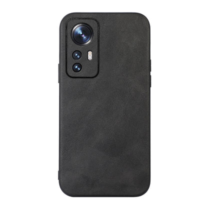 For Xiaomi 12 Pro Cowhide Texture PU Phone Case(Black) - Xiaomi Accessories by buy2fix | Online Shopping UK | buy2fix