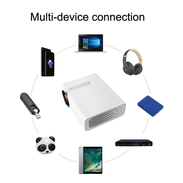 YG530 LED Small 1080P Wireless Screen Mirroring Projector, Power Plug:AU Plug(White) - Consumer Electronics by buy2fix | Online Shopping UK | buy2fix
