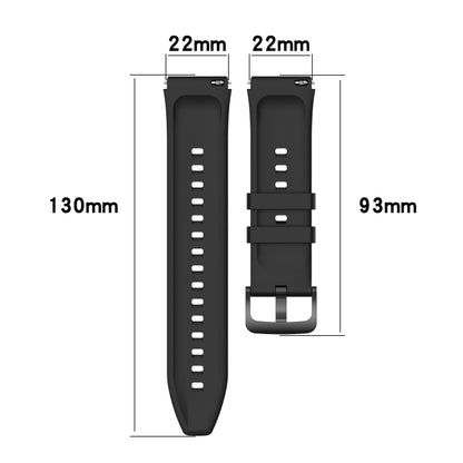 For Xiaomi Watch S1 22mm Protruding Head Glossy Silicone Watch Band(Black) - Watch Bands by buy2fix | Online Shopping UK | buy2fix
