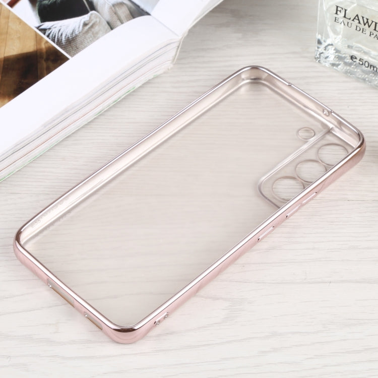 For Samsung Galaxy S22 5G SULADA Electroplating Shockproof Ultra-thin Matte TPU Phone Case(Pink) - Galaxy S22 5G Cases by SULADA | Online Shopping UK | buy2fix