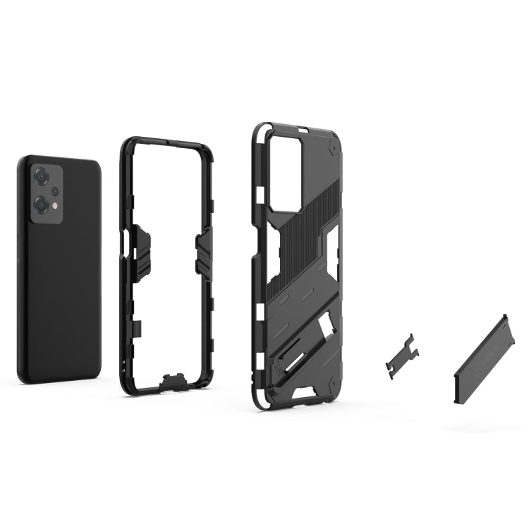 For OnePlus Nord CE 2 Lite 5G/Realme 9 Pro Punk Armor 2 in 1 Shockproof Phone Case with Invisible Holder(White) - OnePlus Cases by buy2fix | Online Shopping UK | buy2fix