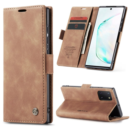 For Galaxy A81 / Note 10 Lite CaseMe Multifunctional Horizontal Flip Leather Case, with Card Slot & Holder & Wallet(Brown) - Samsung Accessories by CaseMe | Online Shopping UK | buy2fix
