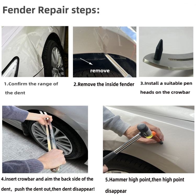 N1 76 in 1 Car Paintless Dent Removal Fender Damage Repair Puller Lifter, Plug Type:US Plug - In Car by buy2fix | Online Shopping UK | buy2fix
