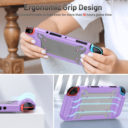 Game Handle Gamepad TPU+PC Protective Case for Switch OLED(Lilac) - Cases by buy2fix | Online Shopping UK | buy2fix