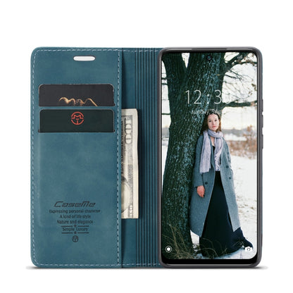 For Xiaomi Redmi Note 11 4G/Note 11S Global CaseMe 013 Multifunctional Horizontal Flip Leather Phone Case(Blue) - Xiaomi Cases by CaseMe | Online Shopping UK | buy2fix