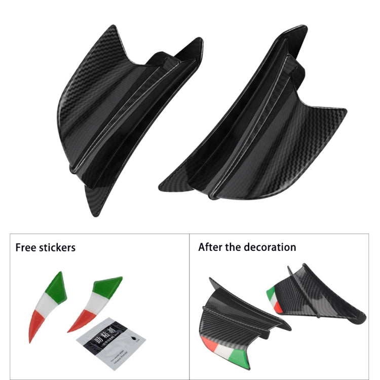 Motorcycle Winglet Aerodynamic Wing Kit Spoiler, Style:Forged Texture - In Car by buy2fix | Online Shopping UK | buy2fix