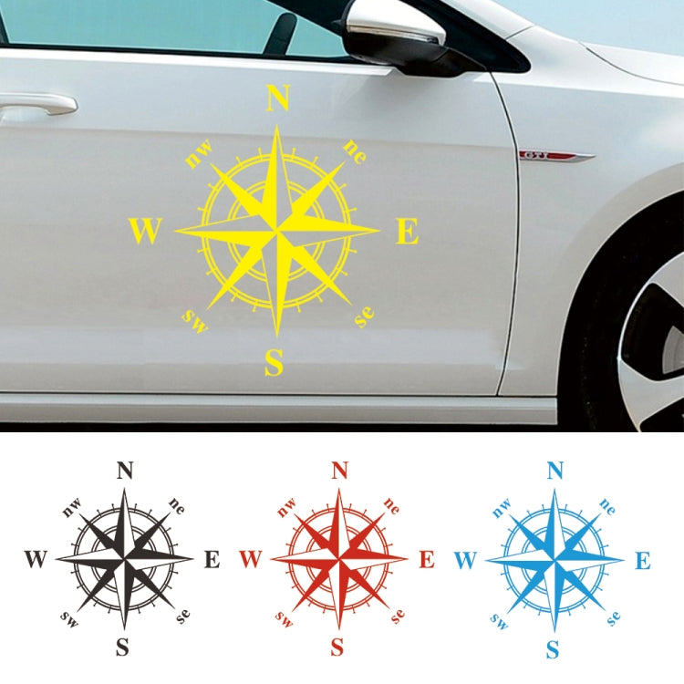 D-366 Compass Pattern Car Modified Decorative Sticker(Yellow) - In Car by buy2fix | Online Shopping UK | buy2fix