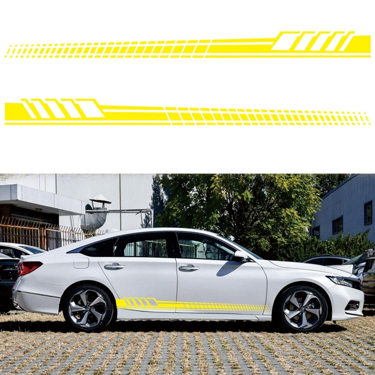 2 PCS/Set D-707 Striped Totem Pattern Car Modified Decorative Sticker(Yellow) - In Car by buy2fix | Online Shopping UK | buy2fix