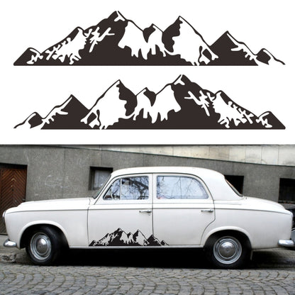 2 PCS/Set D-750 Mountain Pattern Car Modified Decorative Sticker(Red) - In Car by buy2fix | Online Shopping UK | buy2fix