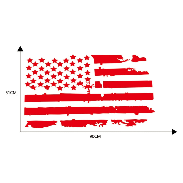 D-778 American Flag Pattern Car Modified Decorative Sticker(Red) - In Car by buy2fix | Online Shopping UK | buy2fix