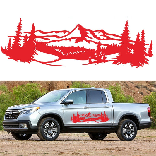 2 PCS/Set D-957 Mountains Pattern Car Modified Decorative Sticker(Red) - In Car by buy2fix | Online Shopping UK | buy2fix