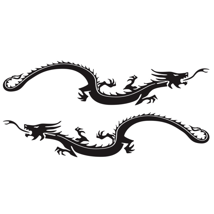 2 PCS/Set D-965 Dragon Pattern Car Modified Decorative Sticker(Black) - In Car by buy2fix | Online Shopping UK | buy2fix