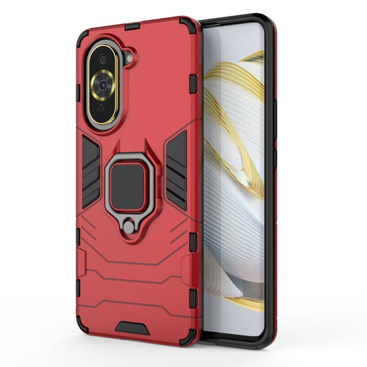 For Huawei Nova 10 Pro 4G Shockproof PC + TPU Protective Phone Case with Magnetic Ring Holder(Red) - Mobile Accessories by buy2fix | Online Shopping UK | buy2fix