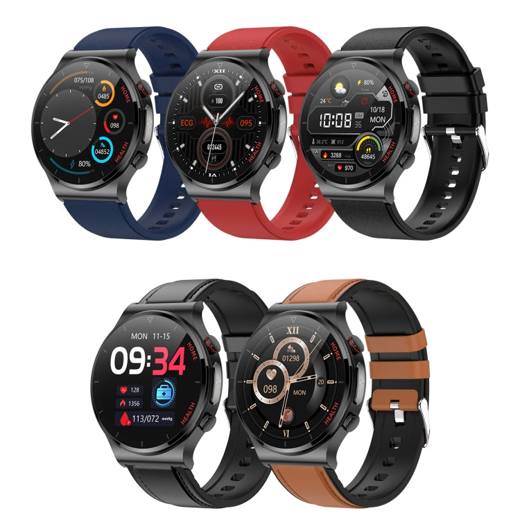 E300 1.32 Inch Screen TPU Watch Strap Smart Health Watch Supports Body Temperature Monitoring, ECG monitoring blood pressure(Blue) - Smart Wear by buy2fix | Online Shopping UK | buy2fix