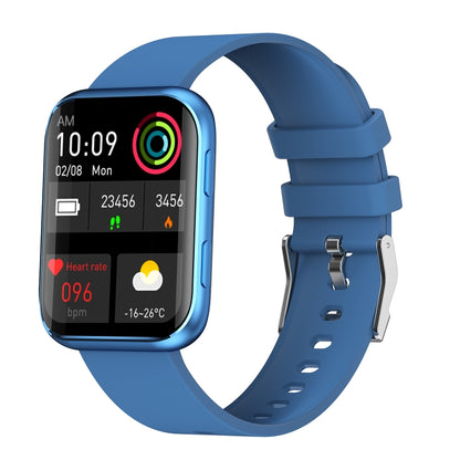 GX08 1.69 Inch Square Screen Smart Watch Supports Heart Rate Detection, Blood Pressure Detection, Blood Oxygen Detection(Blue) - Smart Wear by buy2fix | Online Shopping UK | buy2fix