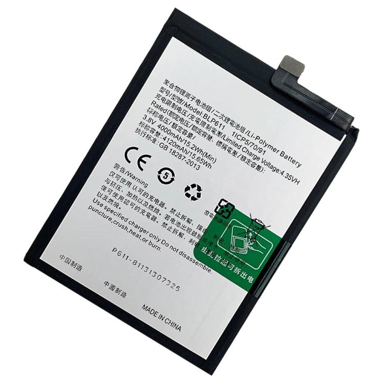 BLP611 4120mAh For OPPO R9 Plus Li-Polymer Battery Replacement - For OPPO by buy2fix | Online Shopping UK | buy2fix