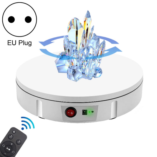 30cm Charging Rotating Display Stand Video Shooting Turntable, Load: 100kg, Power Plug:EU Plug(White) - Camera Accessories by buy2fix | Online Shopping UK | buy2fix