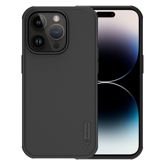 For iPhone 14 Pro NILLKIN Frosted Shield Pro PC + TPU Phone Case(Black) - iPhone 14 Pro Cases by NILLKIN | Online Shopping UK | buy2fix