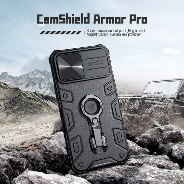 For iPhone 13 Pro Max NILLKIN CamShield Armor Pro Magnetic Phone Case (Green) - iPhone 13 Pro Max Cases by NILLKIN | Online Shopping UK | buy2fix