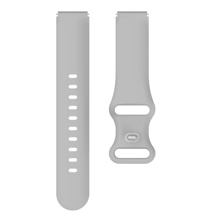 For Xiaomi Haylou Smart Watch LS01 19mm Butterfly Buckle Silicone Watch Band(Grey) - Smart Wear by buy2fix | Online Shopping UK | buy2fix
